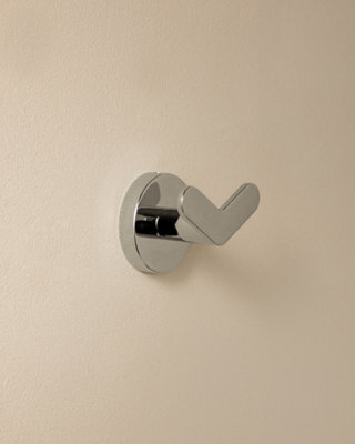 Cosmic Double Towel Hook, Robe Hook, Coat Hook, Chrome, Hidden Fixings, Anti-Corrosion, 5Kg Resistance, Start Collection - image 1
