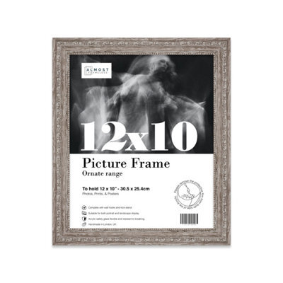 12X10 Walnut Ornate Picture Frame (30.5 X 25.4Cm) Poster, Photo, Artwork, Gallery Wall Or Print - image 1
