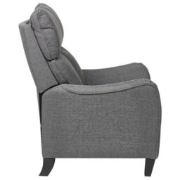 Beliani Recliner Chair Royston With Footrest Fabric Grey - thumbnail 6