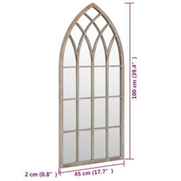 Berkfield Garden Mirror Sand 100X45 Cm Iron For Outdoor Use - thumbnail 6