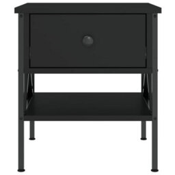 Berkfield Industrial Bedside Tables 2 Pcs Black 40X42X45 Cm Engineered Wood - thumbnail 6