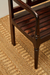 Orsina Dark Sheesham Wood Bench, Vintage-Style Wooden Seat With Intricate Iron-Detail Back, Entryway Seating - thumbnail 4