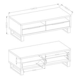 Arte Halle 41 Tv Cabinet W1240mm H500mm D500mm In Oak Wotan, Compact Design With Storage & Cable Management - thumbnail 4