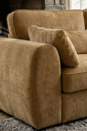 Loft Home Elara Warm Ochre Wide 2 Seater Fabric Sofa - thumbnail 4