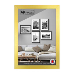 "AK Frames Sleek 9X7"" Gold Thin Modern Picture Frame - Slim And Design For Posters, Prints And Photos - Elegant Wall Frame Decor" - thumbnail 1