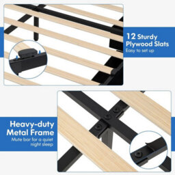 King Size Bed Frame W/ Led Lights & Charging Station - thumbnail 5