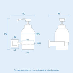 Nes Home Matte Black Soap Square Dispenser - thumbnail 2