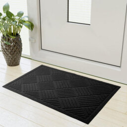 Emma Barclay Cross Hatch Anti-Slip Mat Black 60X40Cm - thumbnail 3