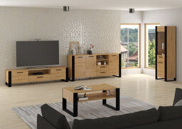 Arte Modern Nuka Tv Cabinet In Oak Artisan W2000mm X H480mm X D430mm - thumbnail 2
