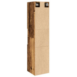 Berkfield Bathroom Hanging Cabinet Old Wood 30X30X130 Cm Engineered Wood - thumbnail 7