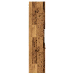 Berkfield Bathroom Hanging Cabinet Old Wood 30X30X130 Cm Engineered Wood - thumbnail 6