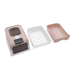 Living And Home Pink Fully Enclosed Cat Litter Box With Uv Sterilization - thumbnail 5