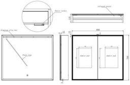 Affine Modern Bathroom Mirror Cabinet Ip44 Rated Led Illuminated Wall Mounted 800 X 700 - thumbnail 8