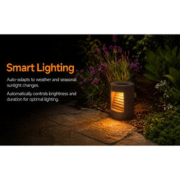 Gwsolar Ceramic Garden Solar Lights Warm White, Auto On/off, Ip44, Spare Lamp Head Included, Patio & Yard Decor Light - thumbnail 9
