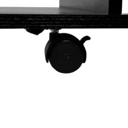 Homcom Modern Tv Cabinet Stand Storage Shelves Table Mobile Black - thumbnail 9