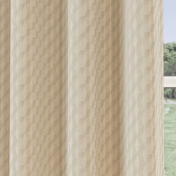 Enhanced Living Tokyo Cream 46 X 72 Inch (117X183Cm) Eyelet Thermal Noise Reducing Dim Out Curtains (Pair) - thumbnail 3