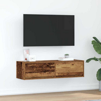 Berkfield Tv Cabinet Old Wood 100X31X25,5 Cm Engineered Wood - image 1
