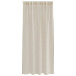 Berkfield Curtains With Curtains 2 Pcs Sand Polyester - thumbnail 3