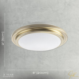 Happy Homewares Modern Chic Antique Brass Flush Led Bathroom Ceiling Light Fitting - thumbnail 7