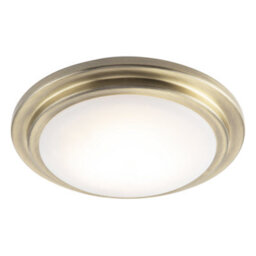 Happy Homewares Modern Chic Antique Brass Flush Led Bathroom Ceiling Light Fitting - thumbnail 4