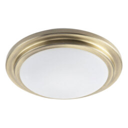 Happy Homewares Modern Chic Antique Brass Flush Led Bathroom Ceiling Light Fitting - thumbnail 5