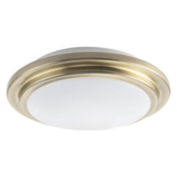 Happy Homewares Modern Chic Antique Brass Flush Led Bathroom Ceiling Light Fitting - thumbnail 1