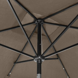 Walplus Garden Parasol With Leds And Steel Pole Taupe 2X3 M - thumbnail 9