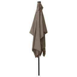 Walplus Garden Parasol With Leds And Steel Pole Taupe 2X3 M - thumbnail 6