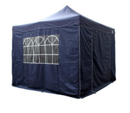 All Seasons Gazebos 3X3 Full Waterproof Pop Up Gazebo With 4 Lightweight Side Panels And Accessories Navy Blue - thumbnail 1