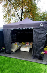 All Seasons Gazebos 3X3 Full Waterproof Pop Up Gazebo With 4 Lightweight Side Panels And Accessories Navy Blue - thumbnail 2