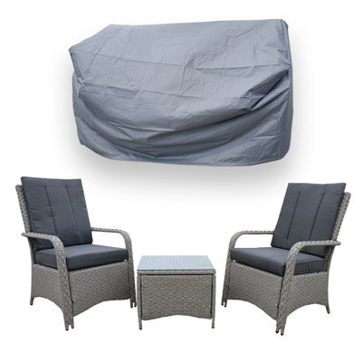 3 Pieces Outdoor Rattan Bistro Set, Outdoor Dining Set For 2 With Soft Cushioned And Waterproof Cover - image 1