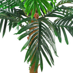 Leaf 130Cm Artificial Princess Palm Tree Natural Trunk - thumbnail 3