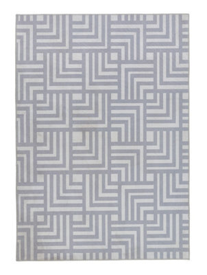 Washable Geometric Rug, Durable Resilient Comfortable Rug, Modern Rug For Bedroom, & Living Room-80Cm X 150Cm - image 1