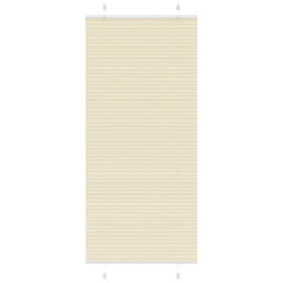 Berkfield Pleated Blind Cream 85X200 Cm Fabric Width 84.4 Cm Polyester - thumbnail 1