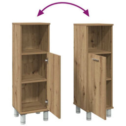 Walplus Bathroom Cabinet Artisan Oak 30X30X95 Cm Engineered Wood - thumbnail 8