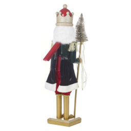 Urbn-Living Urbnliving 38Cm Wood Look Christmas Nutcracker Soldier Green Xmas Traditional Ornament Assorted Sizes - thumbnail 4