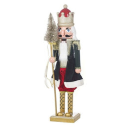 Urbn-Living Urbnliving 38Cm Wood Look Christmas Nutcracker Soldier Green Xmas Traditional Ornament Assorted Sizes - thumbnail 3