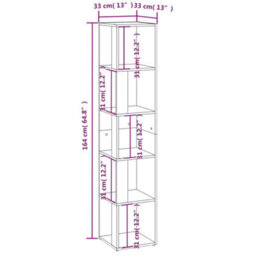 Vidaxl Corner Cabinet Concrete Grey 33X33X164.5 Cm Engineered Wood Corner Cabinets - thumbnail 8