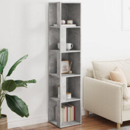 Vidaxl Corner Cabinet Concrete Grey 33X33X164.5 Cm Engineered Wood Corner Cabinets - thumbnail 1