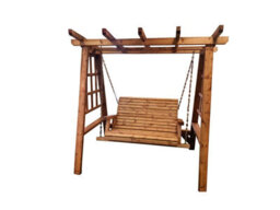 Churnet Valley Garden Furniture Ltd 2 Seater Valley Garden Swing Seat Hammock - Redwood - L125 X W180 X H185 Cm - Minimal Assembly Required - thumbnail 1