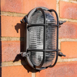 Valuelights Bow Black Nautical Oval Bulkhead Ip64 Outdoor Wall Light - thumbnail 3