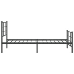 Berkfield Metal Bed Frame Without Mattress With Footboard Black 107X203Cm - thumbnail 6