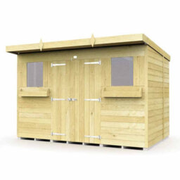 Buttercup Farm 10 X 7 Feet Pent Summer Shed - Wood - L214 X W302 X H201 Cm - thumbnail 2