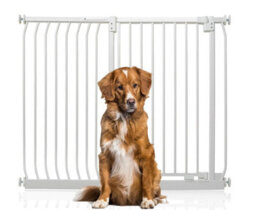 Bettacare Extra Tall Elite Dog Gate, 125Cm - 134Cm, Matt White, Extra Tall 96.8Cm In Height, Pressure Fit Pet Gate - thumbnail 1