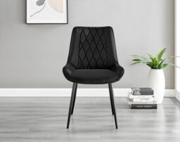 Furniturebox Uk Imperia 4 Grey Dining Table And 4 Black Pesaro Black Leg Chairs - thumbnail 8