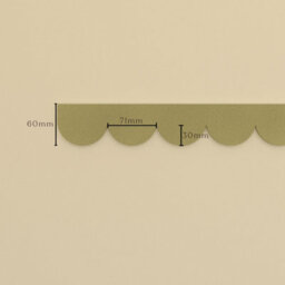 (Pack Of 2) Large Scallop Trims - Unprimed - 1M Long - Wall And Shelf Edging Mdf Wood (By Trims & Co.) - thumbnail 2
