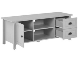 Beliani  Tv Stand Honolulu Light Grey - thumbnail 5