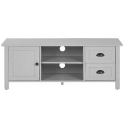 Beliani  Tv Stand Honolulu Light Grey - thumbnail 7