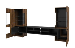 "Arte Coby 10 Entertainment Unit  In Oak Monastery For Tvs Up To 60"" - Design With Comprehensive Storage - W2700mm X H1430mm X D450mm" - thumbnail 4