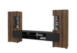 "Arte Coby 10 Entertainment Unit  In Oak Monastery For Tvs Up To 60"" - Design With Comprehensive Storage - W2700mm X H1430mm X D450mm" - thumbnail 3